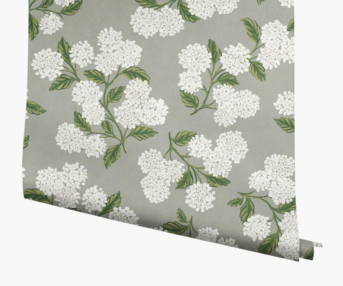 Hydrangea Wallpaper - Grey