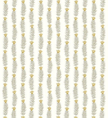 Eden Wallpaper - White & Metallic Gold