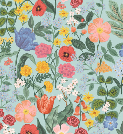Blossom Wallpaper - Light Blue