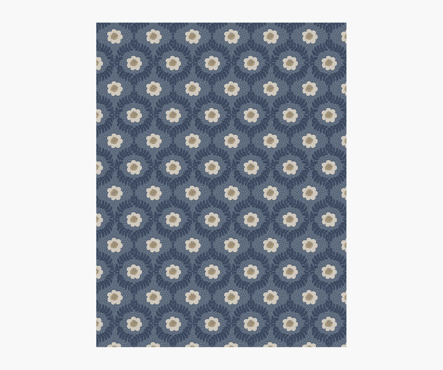 Emma Wallpaper Sample - Navy