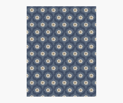 Emma Wallpaper Sample - Navy