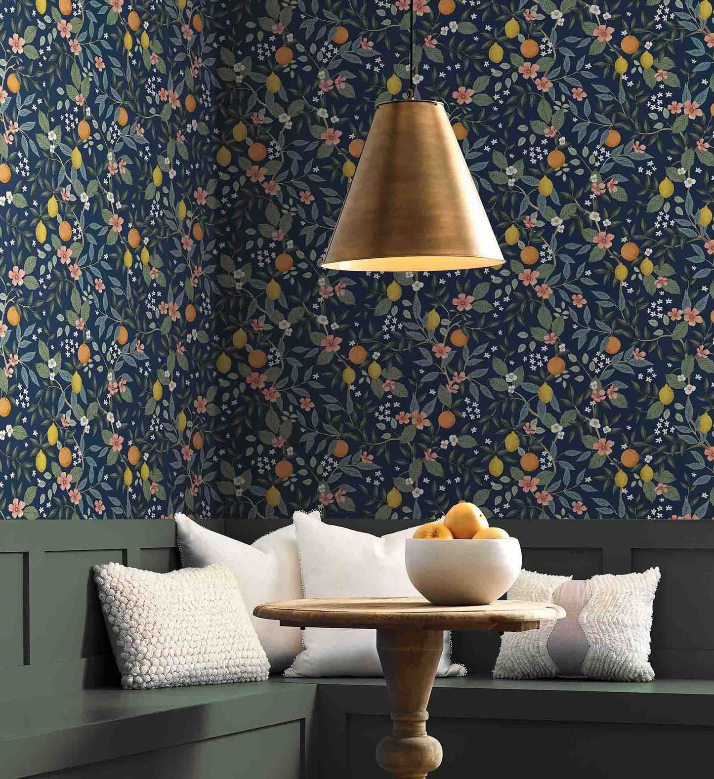 Citrus Grove Peel & Stick Wallpaper - Navy