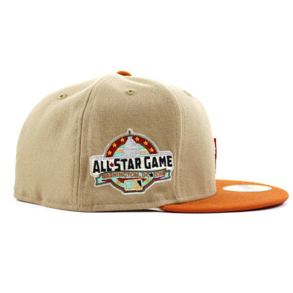 Washington Nationals 2018 All Star Game New Era 59Fifty Fitted Hat (CAMEL Fight Orange SCARLET Under Brim)