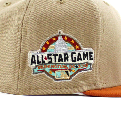 Washington Nationals 2018 All Star Game New Era 59Fifty Fitted Hat (CAMEL Fight Orange SCARLET Under Brim)