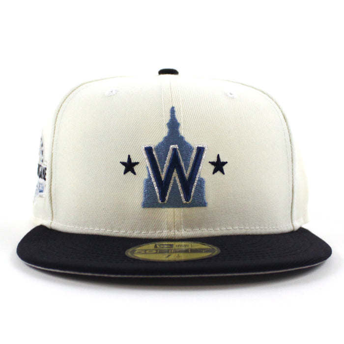 Washington Nationals 2018 All-Star Game New Era 59Fifty Fitted Hat (Chrome White  Navy Gray Under Brim)