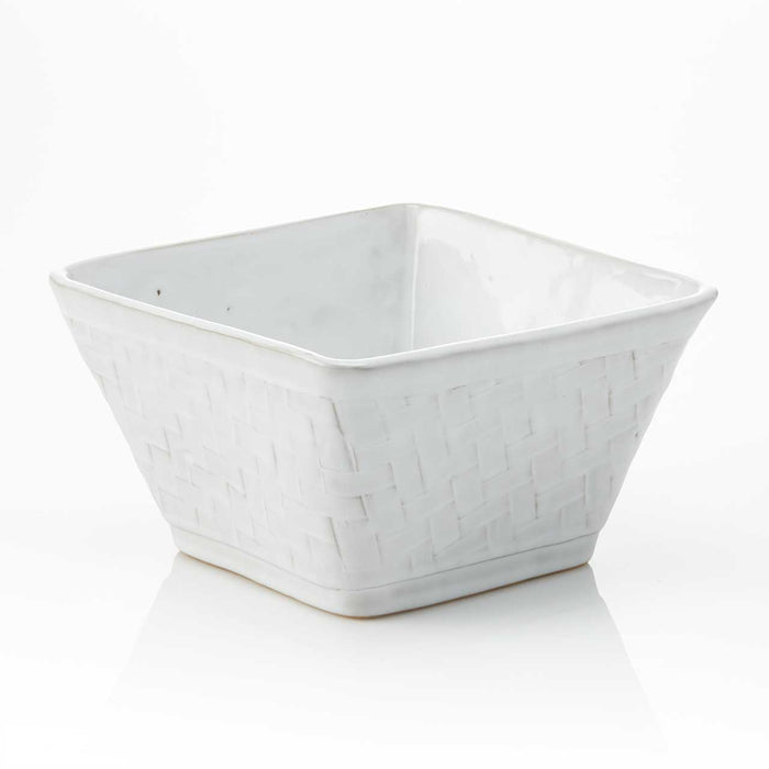 White Ceramic Basket (Local Pickup/Local Delivery Only)