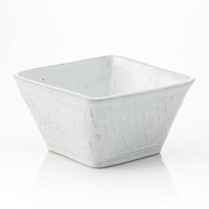 White Ceramic Basket (Local Pickup/Local Delivery Only)
