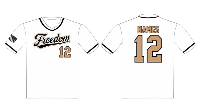 White Freedom Replica V-Neck Jersey
