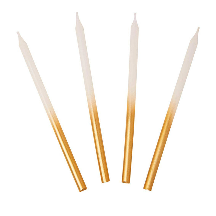White & Gold Birthday Candles