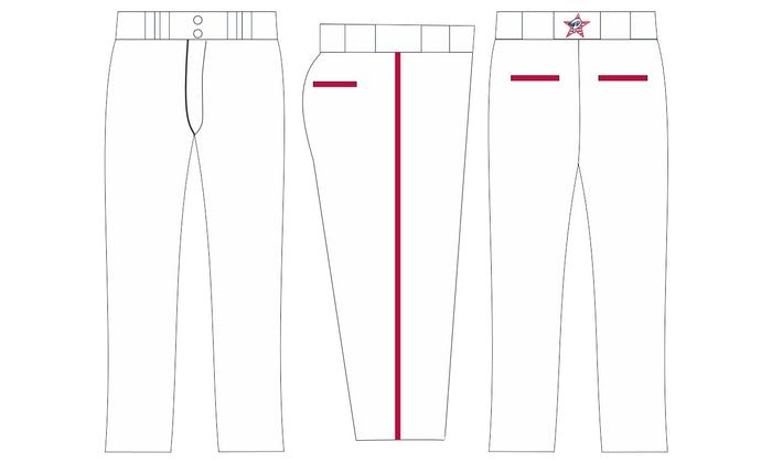 White Pants - Red Piping