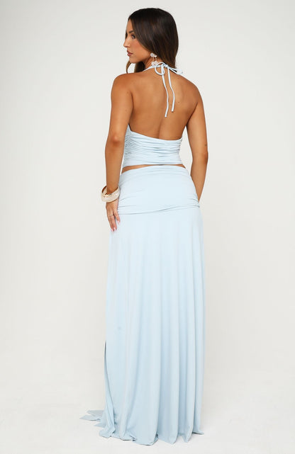 Marina Whisper Maxi Skirt Ice Blue